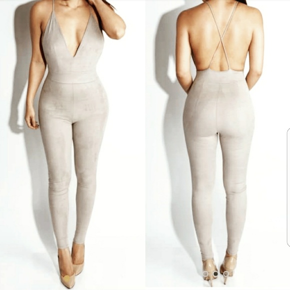 suede jumpsuit